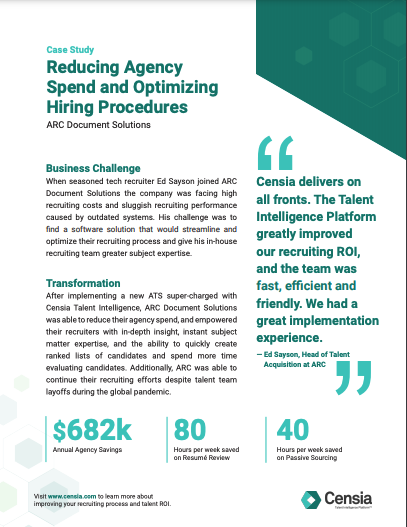 Case Study Reducing Agency Spend and Optimizing Hiring Procedures